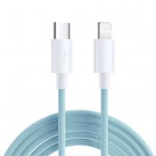 Blå 2m USB-C till Lightning kabel, SiGN Boost, 20W