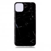 Trendigt mönstrat marmorskal, svart, iPhone 11 Pro Max
