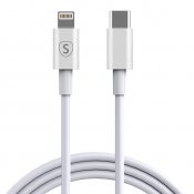 SiGn USB-C till lightning kabel, 2m vit, 2.1A