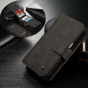 Svart 2-i-1, plånboksfodral samt plånbok, Samsung Galaxy S7