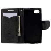 Svart plånboksfodral, Sony Xperia Z5 Compact