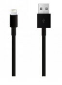 USB-kabel lightning 1m svart, iPhone 5 mfl.