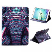 Läderfodral elefant och tribe motiv, Samsung Galaxy tab S2 8.0