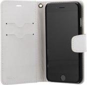 Deltaco plånboksfodral med kortplatser vit, iPhone 6/6S