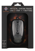 Optisk 7 knappars gaming mus, Deltaco, breathing LEDs, svart