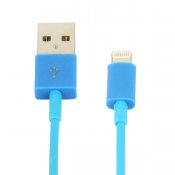 USB‑kabel lightning 1m blå, iPhone 5 mfl.