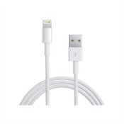 USB-kabel lightning 1m vit, iPhone 5 mfl.