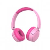 Vikbara barnhörlurar, Bluetooth & 3.5mm, rosa