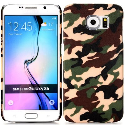 Camouflage grönt skal till Samsung S6/S6 Edge